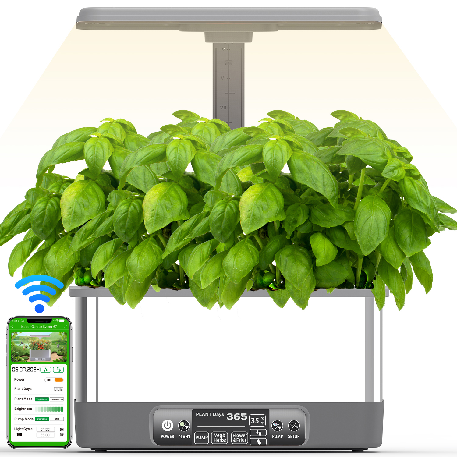 Smart Garden Kit - Hydroponics Growing System Kits,APP&WiFi 8/Pods Smart