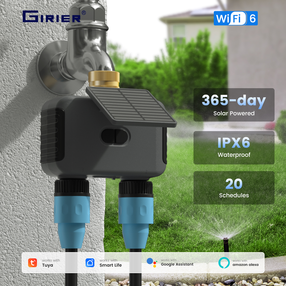 Smart Garden Sprinkler - GIRIER Tuya WiFi Smart Water Timer
