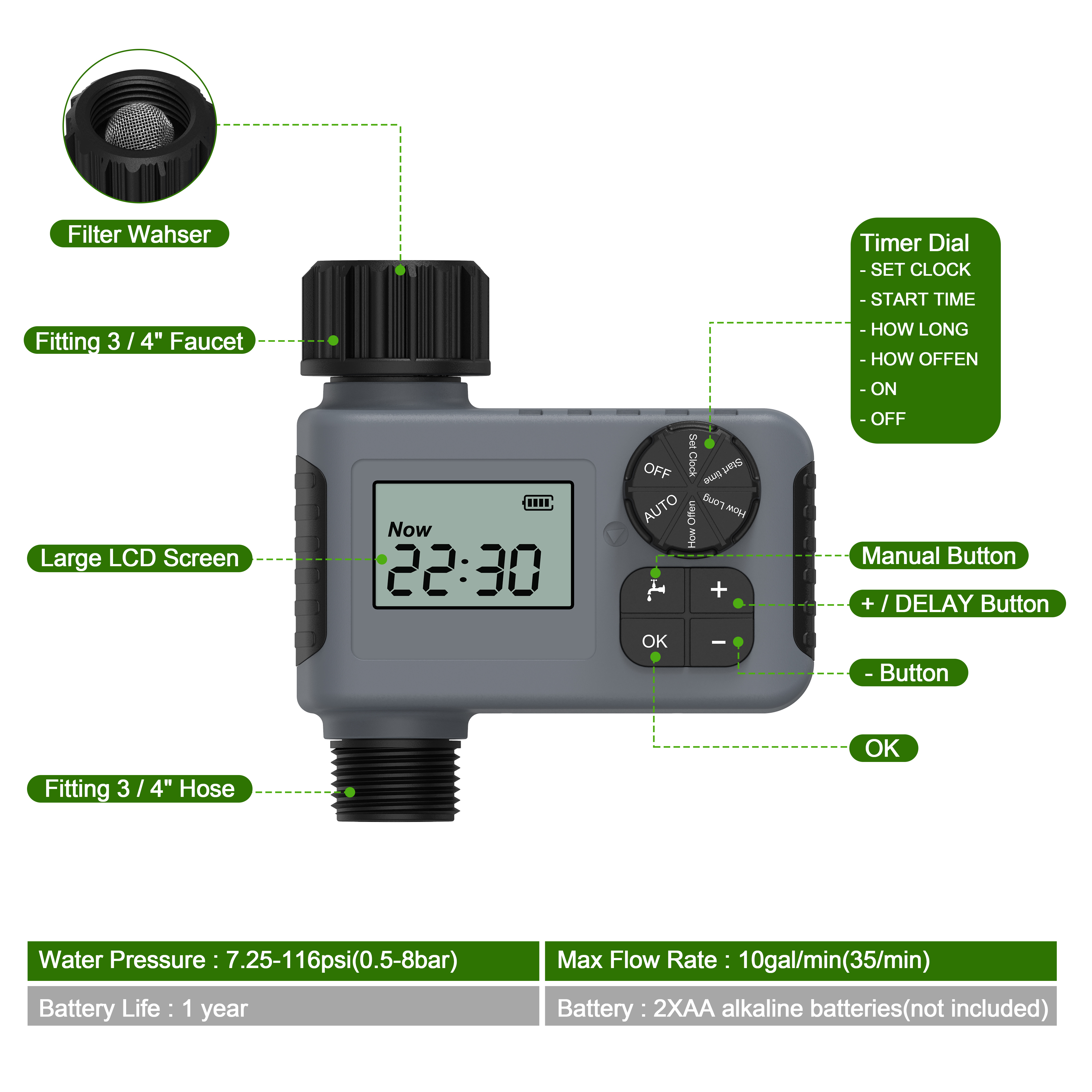 1 outlet automatic watering ti – Smart Garden Kit Bewertung und Preis