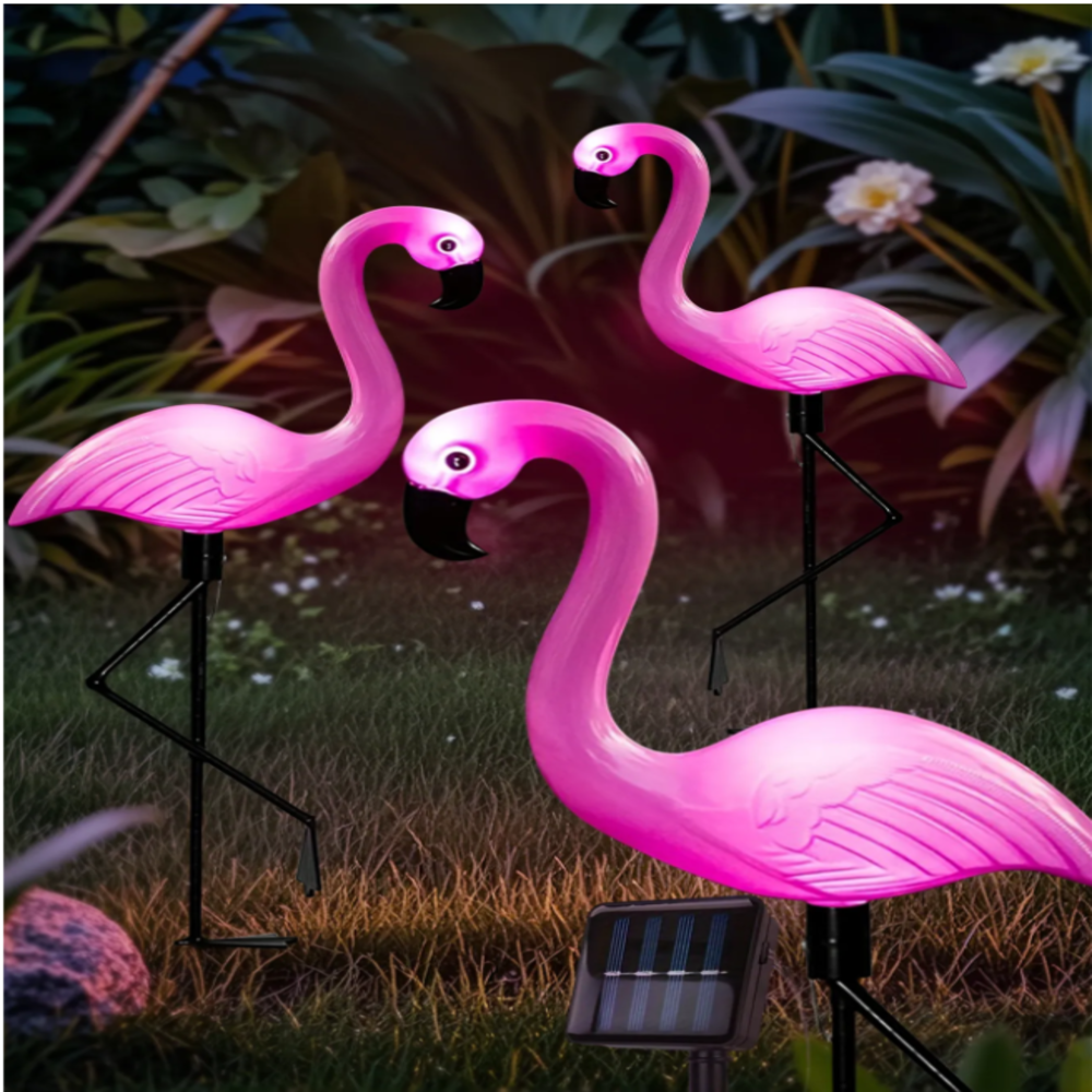 3Pcs Solar Powered Flamingo Gr – Smart Zen Garden Bewertung und Preis