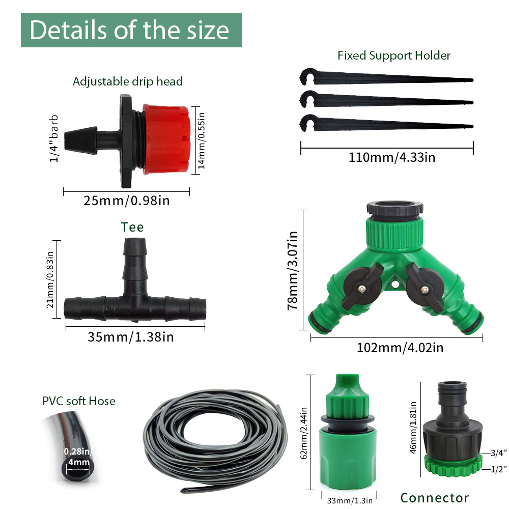 Greenhouse 15M-30M DIY Drip Ir – Smart Garden Sprinkler Bewertung und Preis