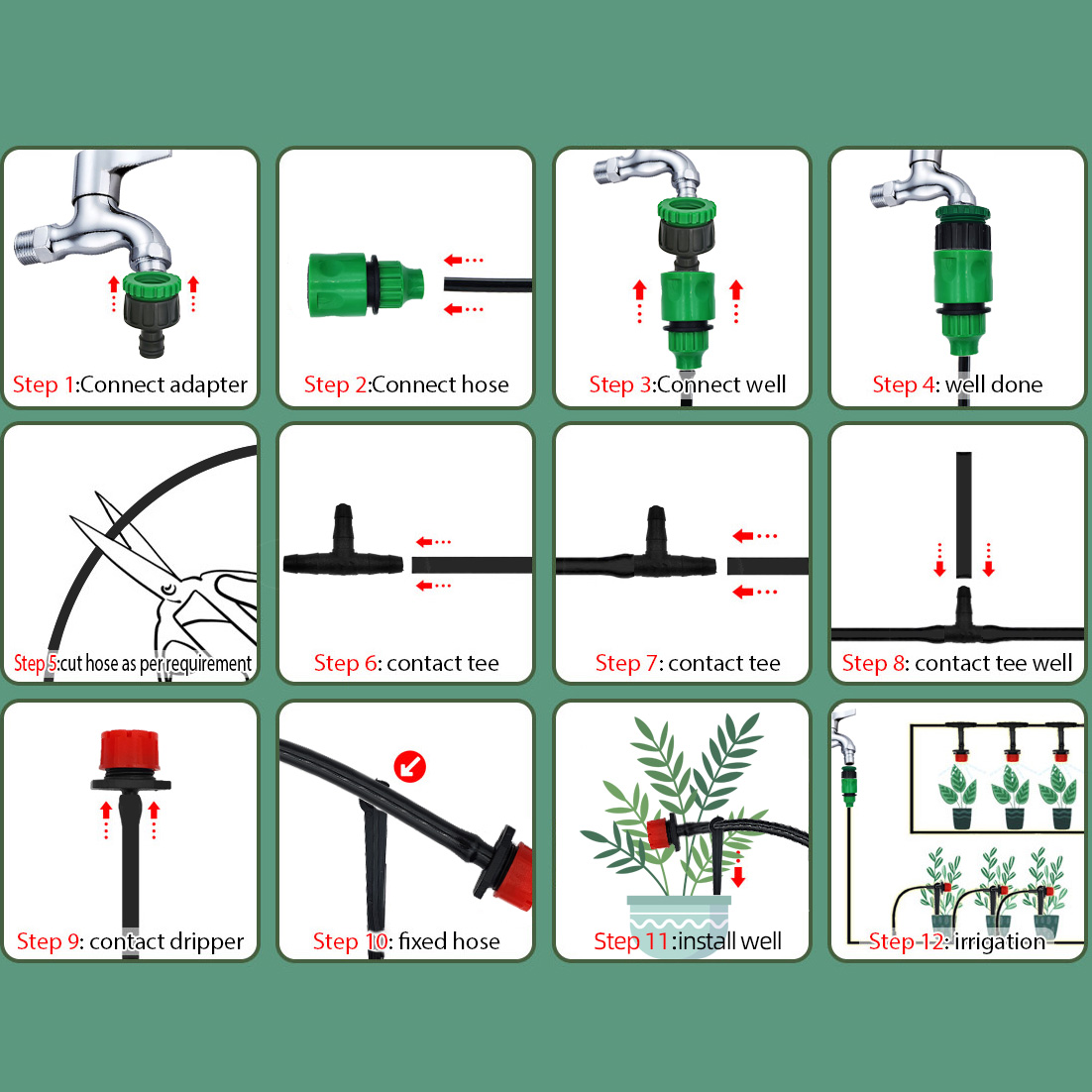 Greenhouse 15M-30M DIY Drip Ir – Smart Garden Sprinkler Bewertung und Preis