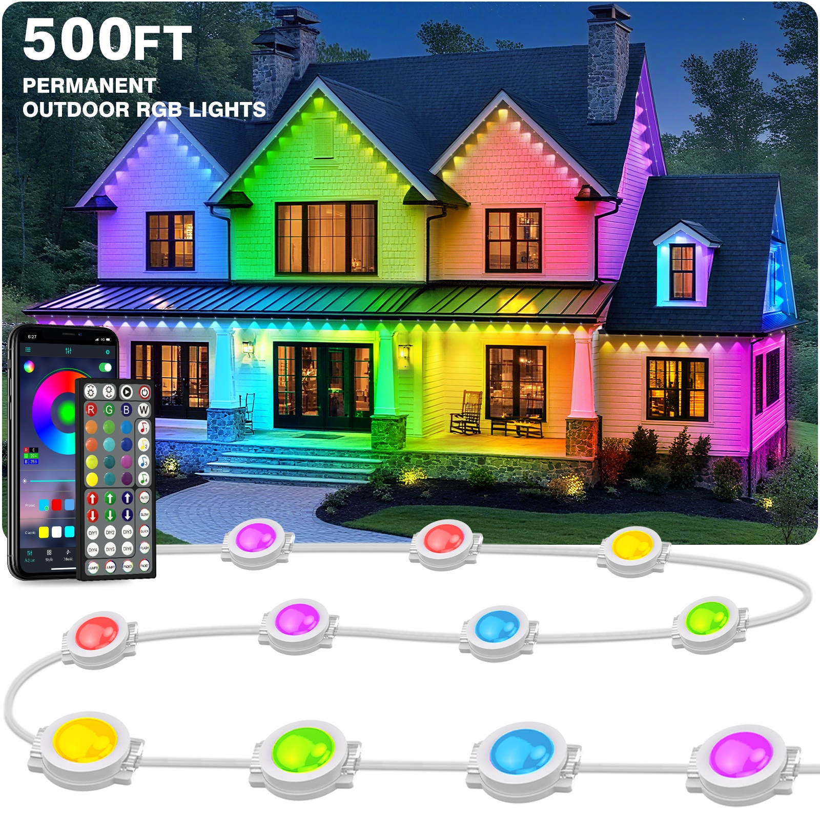 500FT Permanent Outdoor LED St – Smart Garden Led Lights Bewertung und Preis
