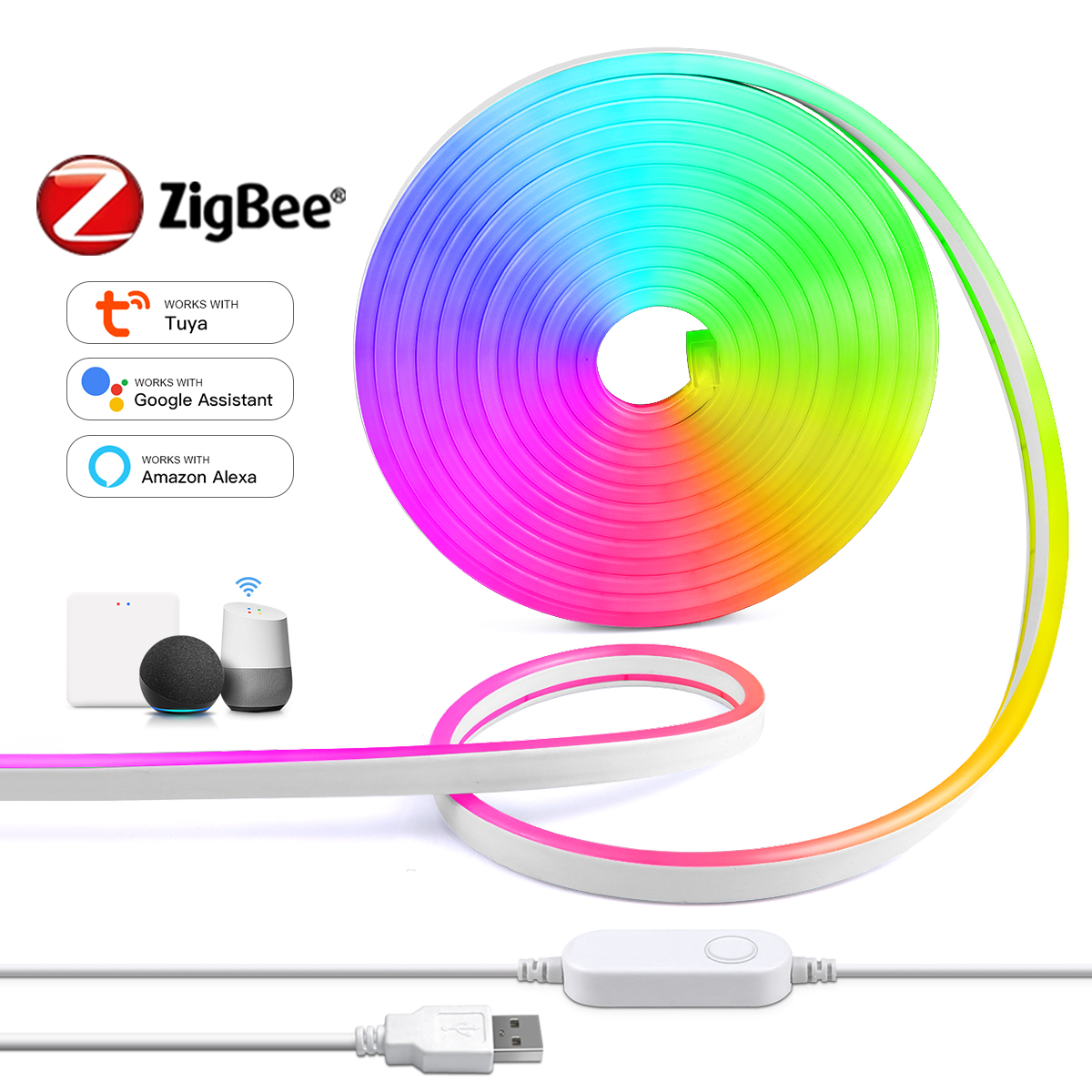 Zigbee Smart lamp Neon LED Str – Smart Zigbee Garden Light Bewertung und Preis